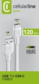 Cellularline Power Data Cable 1.2 m USB-A/ Typ-C White