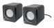 MANHATTAN 2600 Series Stereolautsprecher ber 3.5 mm-Klinkenstecker Strom ber USB-A kompaktes Format fr PCs und Notebooks schwarz