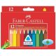FABER-CASTELL Wachsmalstifte dreikant 12-er Kartonetui
