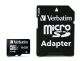 CARD 16GB Verbatim Premium MicroHC 80MB/s +Adapter