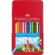 FABER-CASTELL Buntstift hexagonal 12er-Metalletui