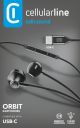 Cellularline USB-C Kopfhrer mit Mikrofon Schwarz