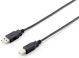 Equip USB Kabel 2.0 A-B St/St 1.00m schwarz Polybeutel