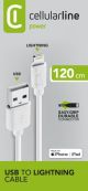Cellularline Power Data Cable 1.2 m USB-A/ Lightning White
