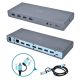 i-tec Dockingstation Dual Video CADUAL4KDOCK Eingang USB-C Ausgang DP, HDMI, USB 3.0, GigE