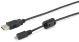 Equip Kabel USB-A 2.0 -> micro B St/St 1.80m Ferrit schwarz Polybeutel