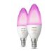 Philips Hue White & Color Ambiance E14 Kerze Doppelpack 2x470lm