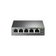 5P TP-Link SG1005P Metall mit 4 PoE-Ports