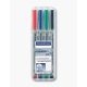 STAEDTLER Folienstift Lumocolor F nonperm 4St