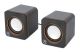 MANHATTAN Lautsprecher fr PC und Laptop 2600 Series zwei verbundene Lautsprecher 1.4 m USB-Kabel USB-C/USB-A-Adapter schwarz/orange