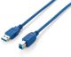 Equip USB Kabel 3.0 A-B St/St 1.00m blau Polybeutel