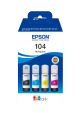 Epson Tinte 104 EcoTank C13T00P640 4er Multipack (BKMCY) bis zu 7.500 Seiten