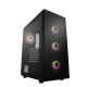 ATX CMT340 FSP Plus Mid tower/Tempered Glass side panel/2xUSB 3.0/HD Audio/ARGB/4x120mm fan/Black
